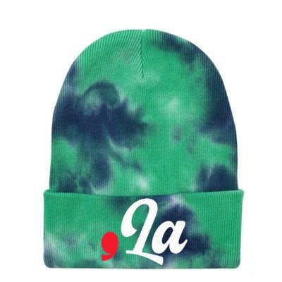 Kamala Harris 2024 President Comma La Tie Dye 12in Knit Beanie