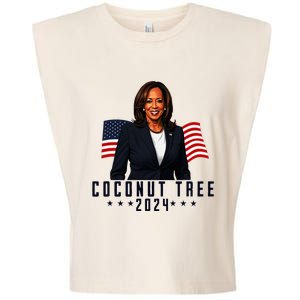 Kamala Harris 2024 Coconut Tree 2024 Vote Elect Kamala 2024 Garment-Dyed Women's Muscle Tee