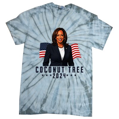 Kamala Harris 2024 Coconut Tree 2024 Vote Elect Kamala 2024 Tie-Dye T-Shirt