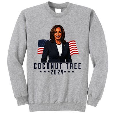 Kamala Harris 2024 Coconut Tree 2024 Vote Elect Kamala 2024 Tall Sweatshirt