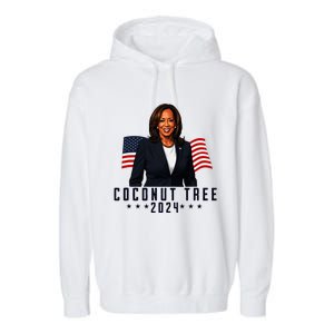 Kamala Harris 2024 Coconut Tree 2024 Vote Elect Kamala 2024 Garment-Dyed Fleece Hoodie