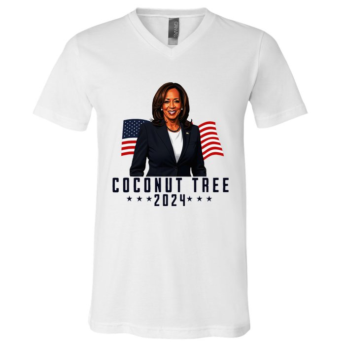 Kamala Harris 2024 Coconut Tree 2024 Vote Elect Kamala 2024 V-Neck T-Shirt