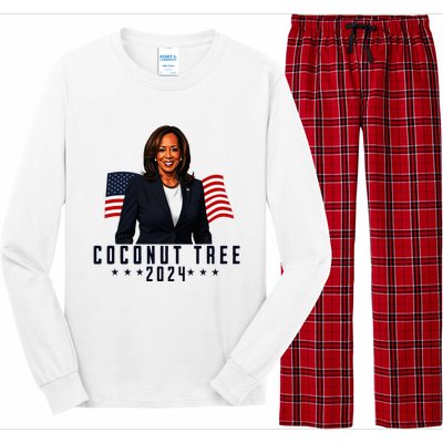 Kamala Harris 2024 Coconut Tree 2024 Vote Elect Kamala 2024 Long Sleeve Pajama Set