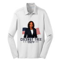 Kamala Harris 2024 Coconut Tree 2024 Vote Elect Kamala 2024 Silk Touch Performance Long Sleeve Polo