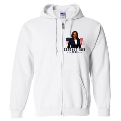 Kamala Harris 2024 Coconut Tree 2024 Vote Elect Kamala 2024 Full Zip Hoodie