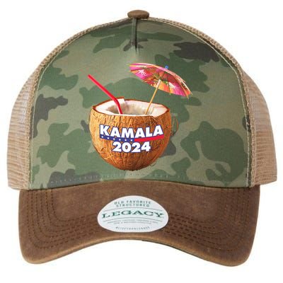 Kamala Harris 2024 Coconut Tree Meme Legacy Tie Dye Trucker Hat