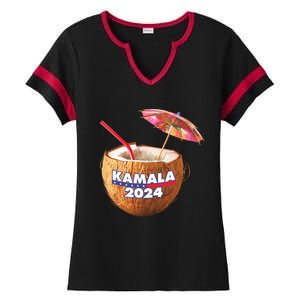 Kamala Harris 2024 Coconut Tree Meme Ladies Halftime Notch Neck Tee