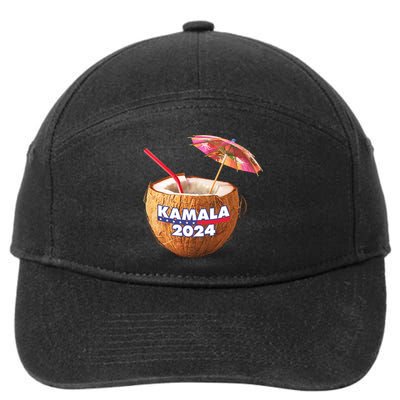 Kamala Harris 2024 Coconut Tree Meme 7-Panel Snapback Hat