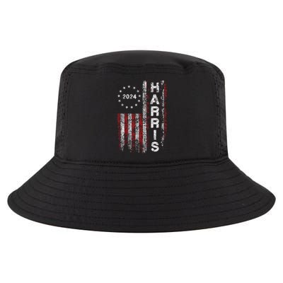 Kamala Harris 2024 For President Campaign Us Flag Vintage Cool Comfort Performance Bucket Hat