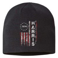 Kamala Harris 2024 For President Campaign Us Flag Vintage Sustainable Beanie