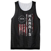 Kamala Harris 2024 For President Campaign Us Flag Vintage Mesh Reversible Basketball Jersey Tank