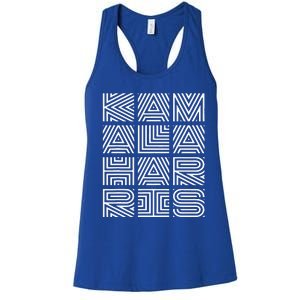 Kamala Harris 2024 Quilted Geometry Lettering Women's Racerback Tank