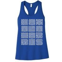 Kamala Harris 2024 Quilted Geometry Lettering Women's Racerback Tank