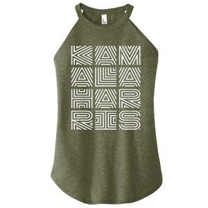 Kamala Harris 2024 Quilted Geometry Lettering Women's Perfect Tri Rocker Tank