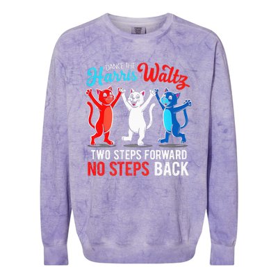 Kamala Harris 2024 Waltz Dance 2 Steps Forward Colorblast Crewneck Sweatshirt