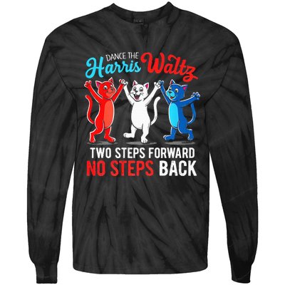 Kamala Harris 2024 Waltz Dance 2 Steps Forward Tie-Dye Long Sleeve Shirt