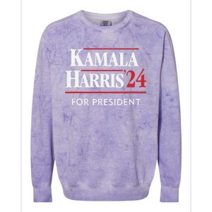 Kamala Harris 24 For President 2024 Election Colorblast Crewneck Sweatshirt