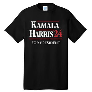 Kamala Harris 24 For President 2024 Election Tall T-Shirt