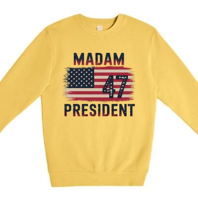 Kamala Harris 2024 Madam President Kamala 47 Usa Premium Crewneck Sweatshirt