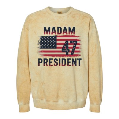 Kamala Harris 2024 Madam President Kamala 47 Usa Colorblast Crewneck Sweatshirt