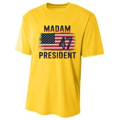 Kamala Harris 2024 Madam President Kamala 47 Usa Performance Sprint T-Shirt