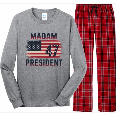 Kamala Harris 2024 Madam President Kamala 47 Usa Long Sleeve Pajama Set