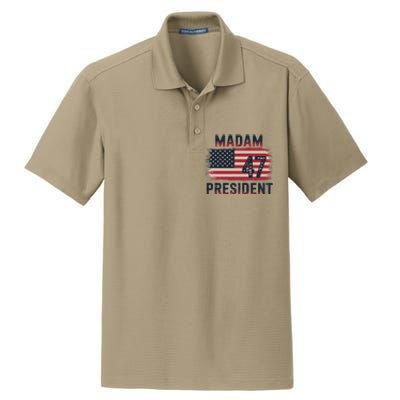 Kamala Harris 2024 Madam President Kamala 47 Usa Dry Zone Grid Polo