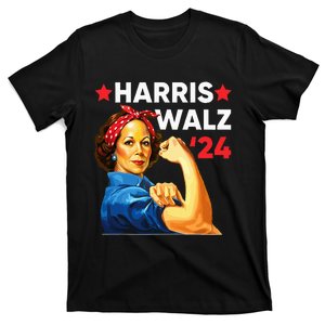 Kamala Harris 2024 Rosie The Riveter Harris Walz24 T-Shirt