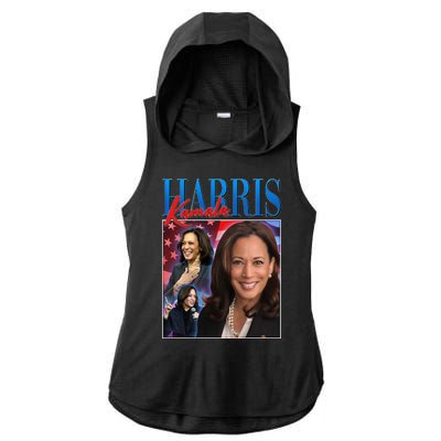 Kamala Harris 2024 Portrait Collage Ladies PosiCharge Tri-Blend Wicking Draft Hoodie Tank