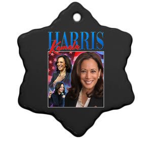 Kamala Harris 2024 Portrait Collage Ceramic Star Ornament