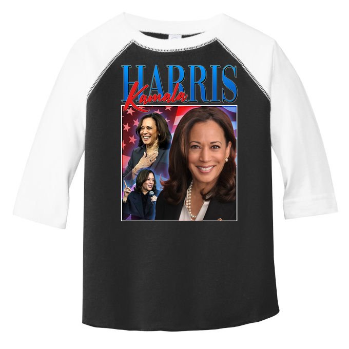 Kamala Harris 2024 Portrait Collage Toddler Fine Jersey T-Shirt