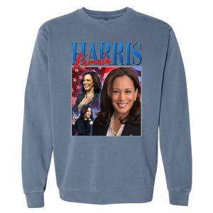 Kamala Harris 2024 Portrait Collage Garment-Dyed Sweatshirt