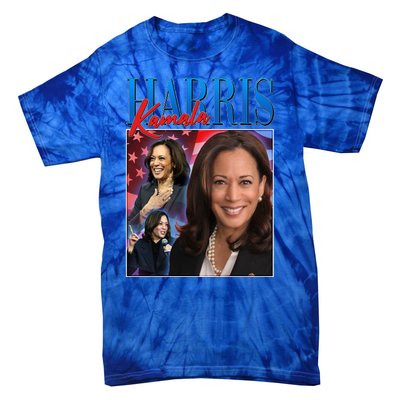 Kamala Harris 2024 Portrait Collage Tie-Dye T-Shirt