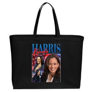 Kamala Harris 2024 Portrait Collage Cotton Canvas Jumbo Tote