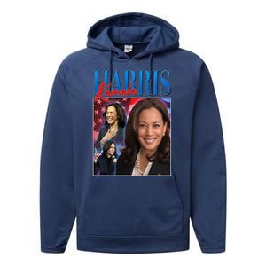 Kamala Harris 2024 Portrait Collage Performance Fleece Hoodie