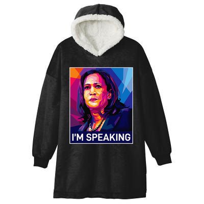 Kamala Harris 2024 Excuse Me IM Speaking Funny Saying Hooded Wearable Blanket