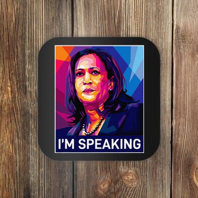 Kamala Harris 2024 Excuse Me IM Speaking Funny Saying Coaster