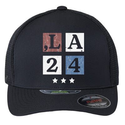 Kamala Harris 2024 Comma La Flexfit Unipanel Trucker Cap