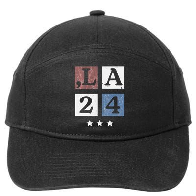 Kamala Harris 2024 Comma La 7-Panel Snapback Hat