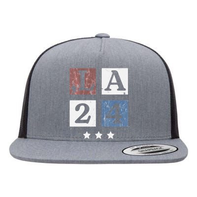 Kamala Harris 2024 Comma La Flat Bill Trucker Hat