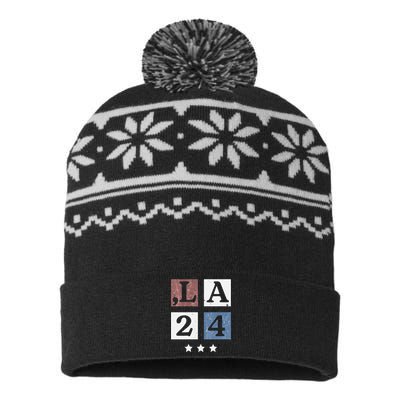 Kamala Harris 2024 Comma La USA-Made Snowflake Beanie