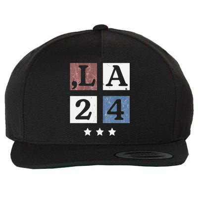 Kamala Harris 2024 Comma La Wool Snapback Cap