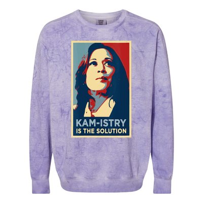 Kamala Harris 2024 Kamistry Is The Solution Cat Ladies Hope Colorblast Crewneck Sweatshirt