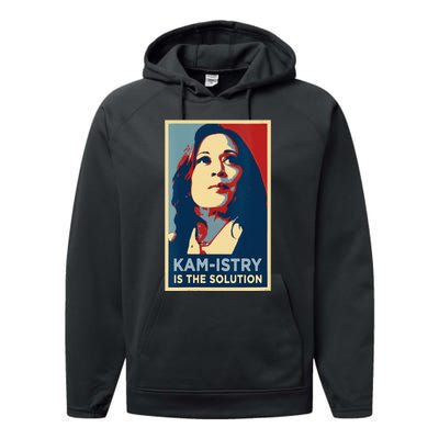 Kamala Harris 2024 Kamistry Is The Solution Cat Ladies Hope Performance Fleece Hoodie