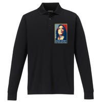 Kamala Harris 2024 Kamistry Is The Solution Cat Ladies Hope Performance Long Sleeve Polo