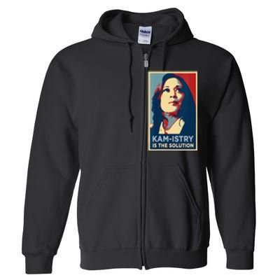 Kamala Harris 2024 Kamistry Is The Solution Cat Ladies Hope Full Zip Hoodie