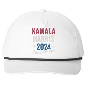 Kamala Harris 2024 Support Im With Her Kamala Harris 2024 Snapback Five-Panel Rope Hat