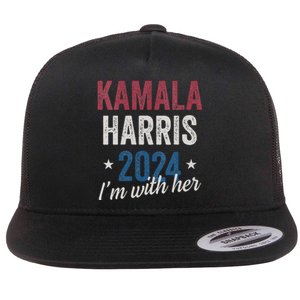 Kamala Harris 2024 Support Im With Her Kamala Harris 2024 Flat Bill Trucker Hat