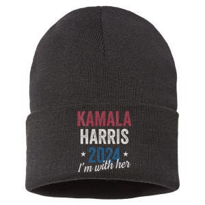 Kamala Harris 2024 Support Im With Her Kamala Harris 2024 Sustainable Knit Beanie