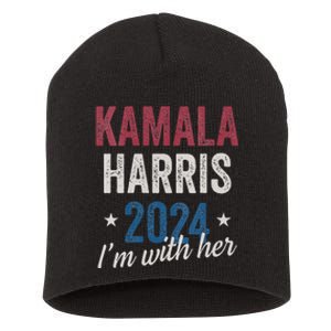 Kamala Harris 2024 Support Im With Her Kamala Harris 2024 Short Acrylic Beanie